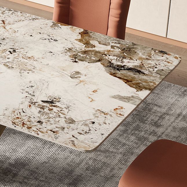 Designer Style Sintered Stone Top Dining Set 1/4/5/7 Pieces Dining Room Table Set Clearhalo 'Dining Room Sets' 'Dining Tables & Seating' 'dining_room_set' 'furn' 'furn_dining_room_set' 'Furniture' 'furniture_dining_room_set' 'Kitchen & Dining Furniture' 1200x1200_f2db1a14-b4d3-477b-ae07-0db33df16c4b