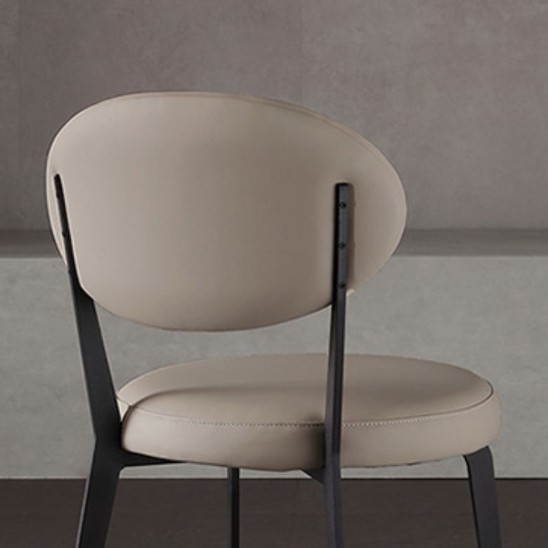 Faux Leather Dining Chairs Upholstered Dining Chairs in White Clearhalo 'Dining Chairs' 'Dining Tables & Seating' 'dining_chair' 'furn' 'furn_dining_chair' 'Furniture' 'Kitchen & Dining Furniture' 1200x1200_f2dd3cd5-1997-40a9-9d42-f9c3a3240526