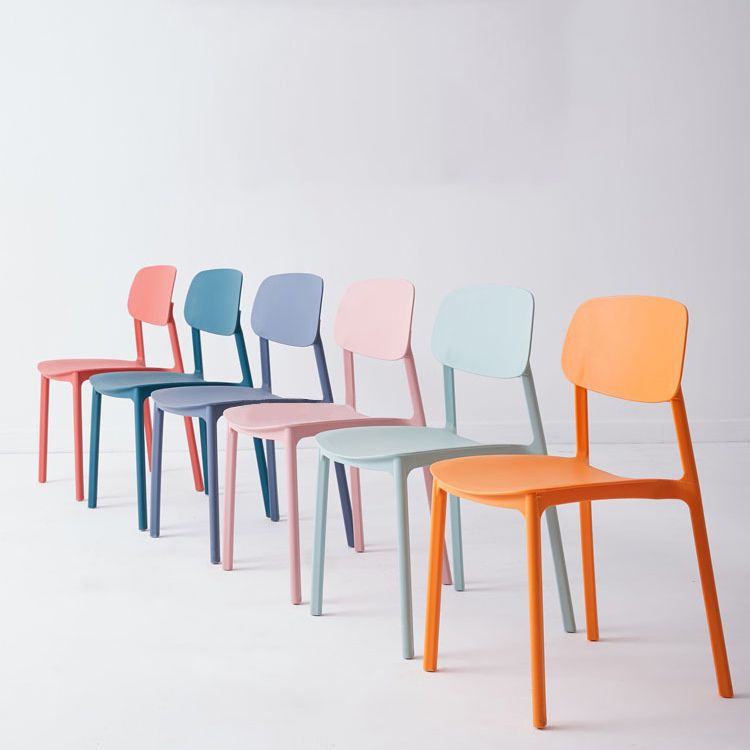 Scandinavian Plastic Conference Room Side Chair Open Back Dining Chair (Set of 4) Clearhalo ' kitchen&dining_furn' 'Dining Chairs' 'Dining Tables & Seating' 'dining_chair' 'furn' 'furn_dining_chair' 'Furniture' 'furniture_dining_chair' 'Kitchen & Dining Furniture' 'kitchen' 1200x1200_f2de23c6-ef05-49d8-8e21-ece261fd7111