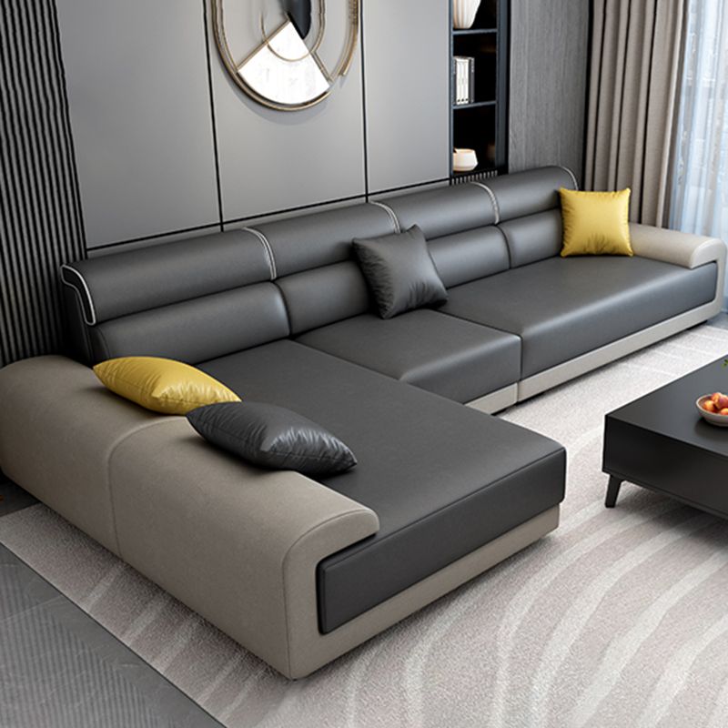 Scandinavian Sofa L-Shape Sectional Left Hand Facing for Four People Clearhalo 'furn' 'furn_sectionals' 'Furniture' 'furniture_sectionals' 'Living Room Furniture' 'Sectionals' 1200x1200_f2e0616e-fc42-4aff-b087-3c0e725576b9