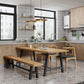 Modern 1/4/5 Pieces Dining Set Rectangle Pine Wood Dining Table for Kitchen Dining Room Clearhalo 'Dining Room Sets' 'Dining Tables & Seating' 'dining_room_set' 'furn' 'furn_dining_room_set' 'Furniture' 'Kitchen & Dining Furniture' 1200x1200_f2e16095-ad9d-45fd-bd12-6b5c40275802