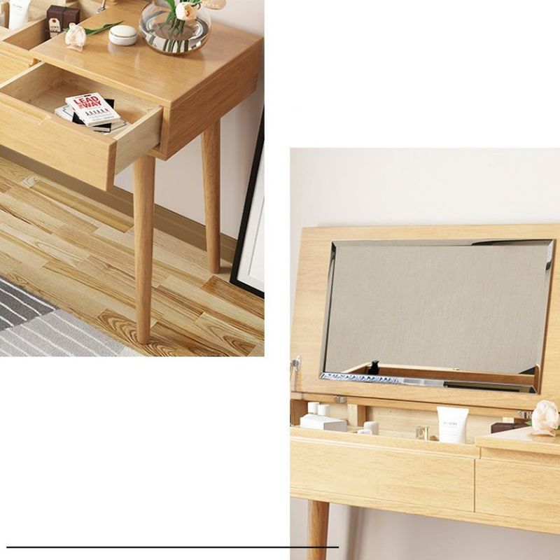 29.5 "H Flip-Top Vanity Set Desk ijdelheid met spiegel en lade