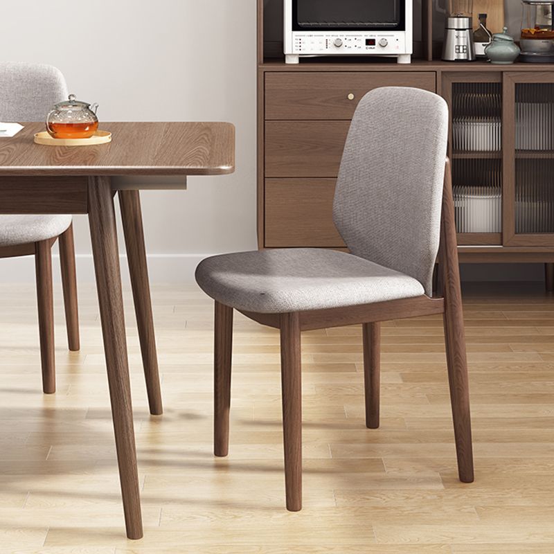 Scandinavian Style Linen Dining Chairs Solid Back Chair for Home Clearhalo 'Dining Chairs' 'Dining Tables & Seating' 'dining_chair' 'furn' 'furn_dining_chair' 'Furniture' 'Kitchen & Dining Furniture' 1200x1200_f2e3c006-df02-4d5c-9cef-918ff8dbb172