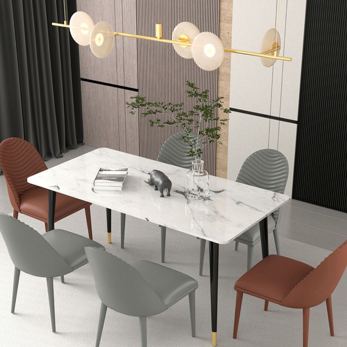 Contemporary Armless Solid Back Chairs Leather Dining Chair for Home Clearhalo 'Dining Chairs' 'Dining Tables & Seating' 'dining_chair' 'furn' 'furn_dining_chair' 'Furniture' 'Kitchen & Dining Furniture' 1200x1200_f2e40b6a-e765-4243-982a-011530f3166c