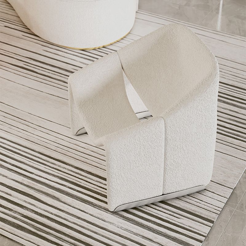 White Wool Accent Armchair with Sled Base and Tight Back in Solid Wood Clearhalo 'Accent Chairs' 'accent_chairs' 'Chairs & Seating' 'furn' 'furn_accent_chairs' 'Furniture' 'Living Room Furniture' 1200x1200_f2e457ad-578d-42b1-8541-e80e0bec9598