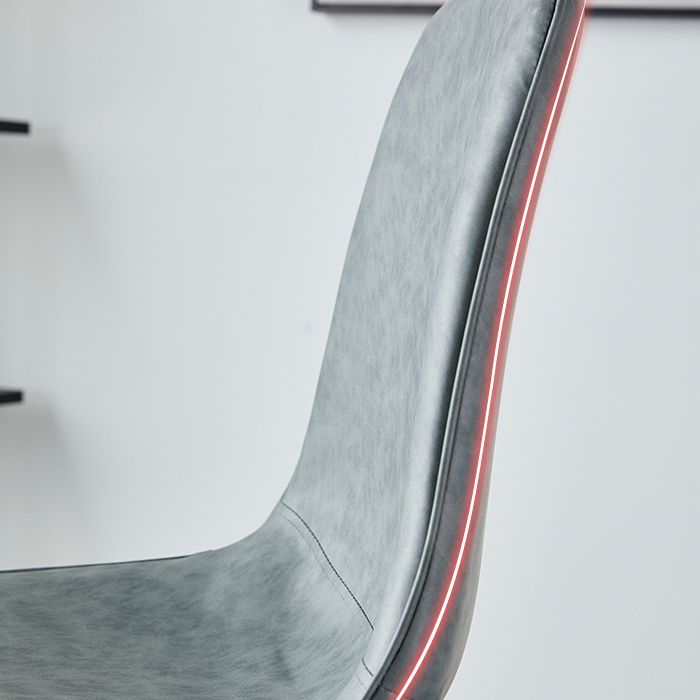 Scandinavian Style Metal Chairs Set Kitchen Dining Solid Back Side Chairs Clearhalo ' kitchen&dining_furn' 'Dining Chairs' 'Dining Tables & Seating' 'dining_chair' 'furn' 'furn_dining_chair' 'Furniture' 'furniture_dining_chair' 'Kitchen & Dining Furniture' 'kitchen' 1200x1200_f2e494b6-b2ed-4a5c-a640-54c77ca47b57