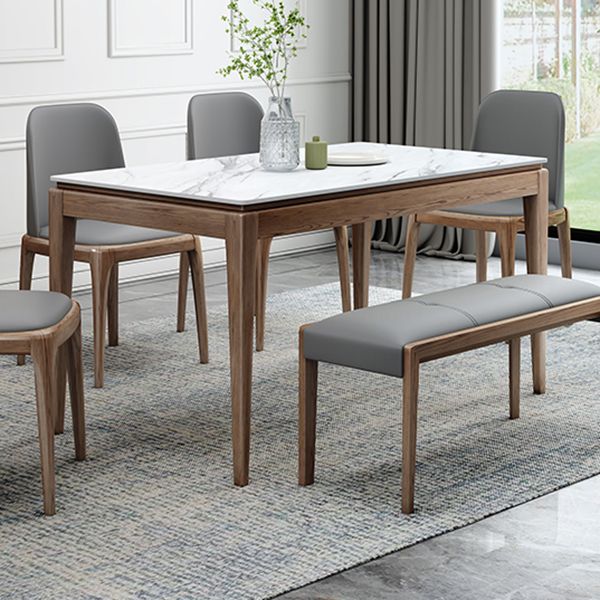 Collezione sala da pranzo in stile Midcentury Collezione Stone 4 gambe Tavolo da pranzo
