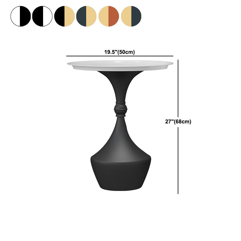Mid-Century Modern Iron Coffee Cocktail Table Pedestal Cocktail Table for Living Room Clearhalo 'Coffee & Accent Tables' 'Coffee Tables' 'coffee_tables' 'furn' 'furn_coffee_tables' 'Furniture' 'Living Room Furniture' 1200x1200_f2e5272e-48e6-402c-b454-59381a7c5b34