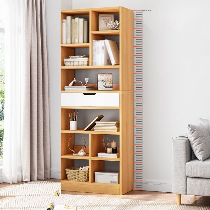 Vertical Manufactured Wood Scandinavian Etagere Bookshelf with Drawer Clearhalo 'Bookcases' 'furn' 'furn_bookcases' 'Furniture' 'furniture_bookcases' 'kitchen' 'kitchen_bookcases' 'Living Room Furniture' 'Office Furniture' 1200x1200_f2e79ba6-1ac5-4a78-81fe-932c69a43c6c