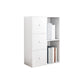 Pavimento moderno libro shlef con porte chiuse indietro da 9,45 "W in legno per soggiorno