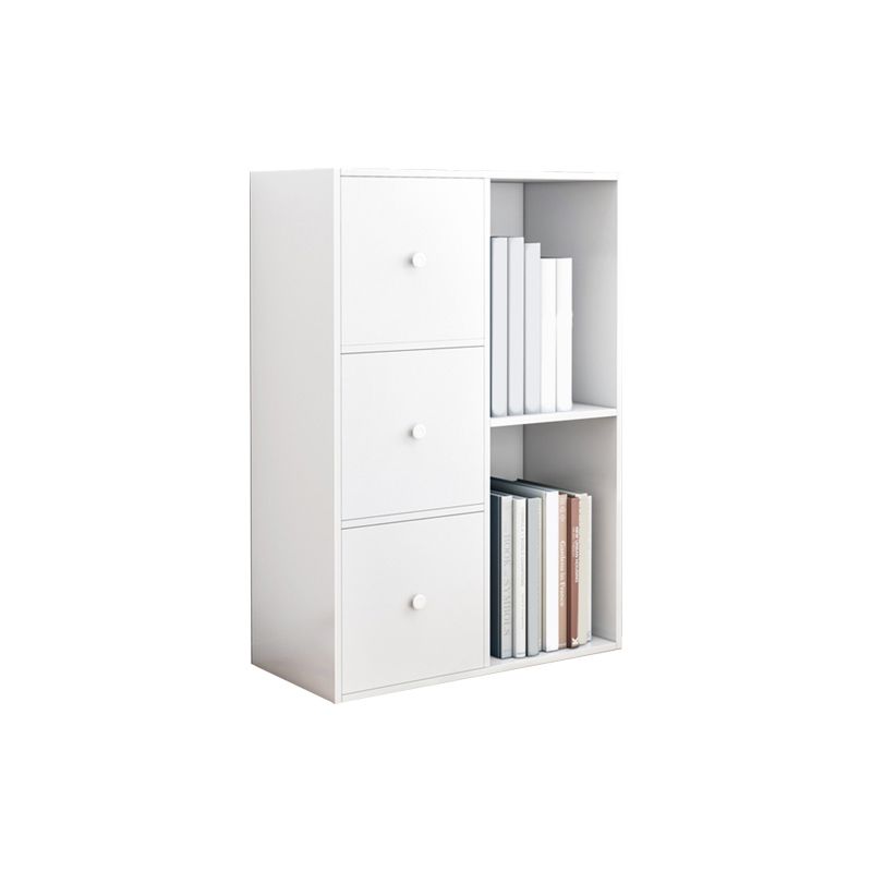 Pavimento moderno libro shlef con porte chiuse indietro da 9,45 "W in legno per soggiorno