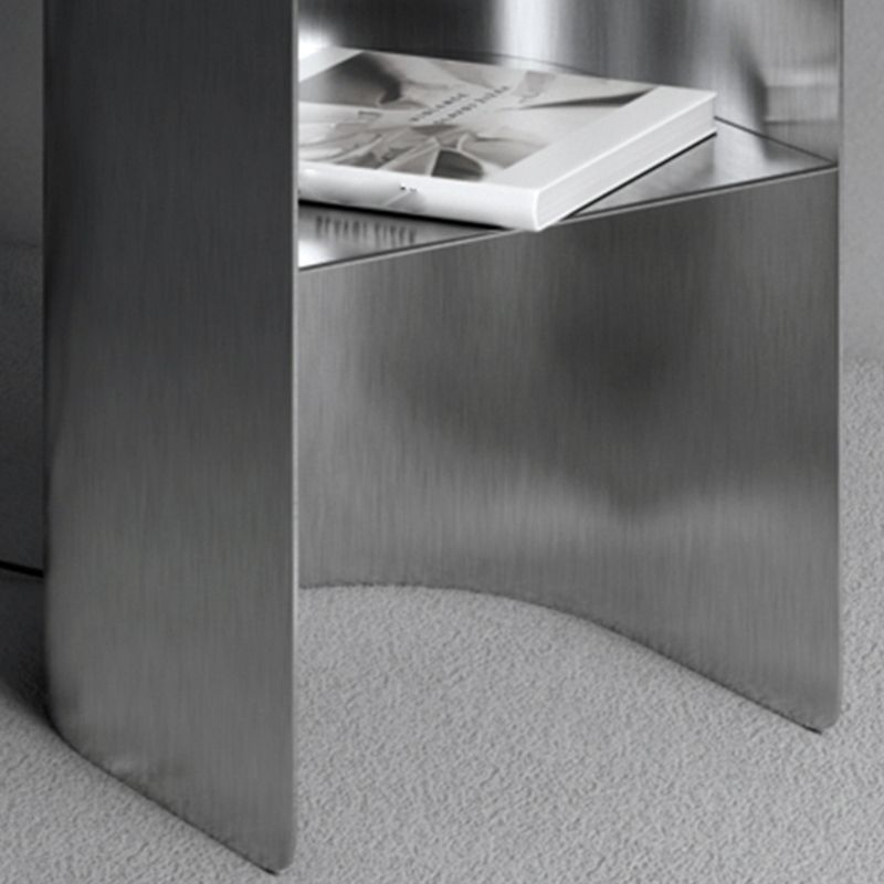 1 Shelf Industrial Night Table Metal Nightstand Open Storage ,20" Tall Clearhalo 'Bedroom Furniture' 'furn' 'furn_night_stand' 'Furniture' 'night_stand' 'Nightstands' 1200x1200_f2ea370e-5f48-4b3c-ad3c-fc84f70b3739