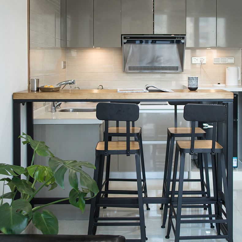 Modern 1/2/5 stuks vaste houten pubtafel set rechthoekige tegen tafel voor eetkamer