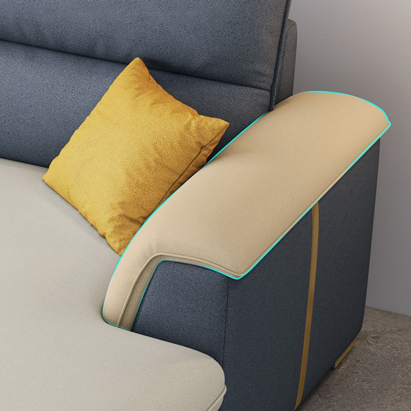 Glam 3/4 Seater Faux Leather Pillow Top Arm Sofa for Living Room