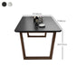 Industrial Stone Kitchen Dinner Table Rectangle Sled Base Dining Table Clearhalo 'Dining Tables & Seating' 'Dining Tables' 'dining_table' 'furn' 'furn_dining_table' 'Furniture' 'Kitchen & Dining Furniture' 1200x1200_f2eab37e-b04f-473f-9467-e7be092f5bc9