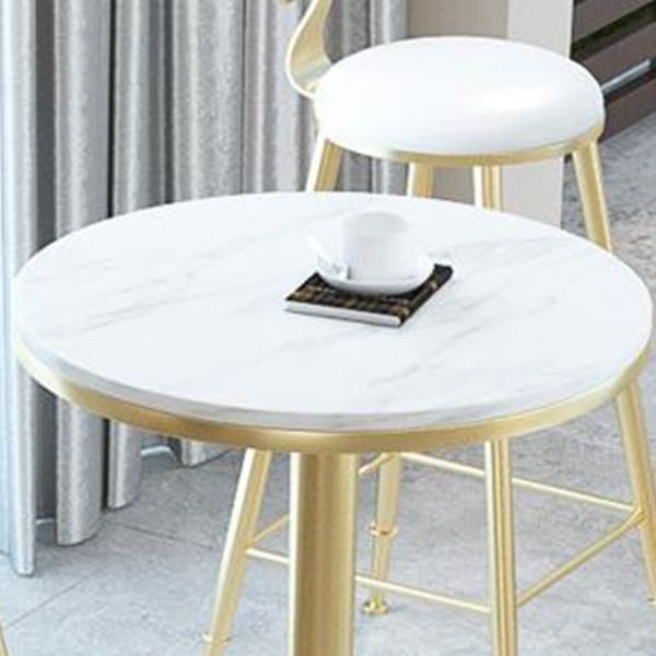 Glam Style Bar Table Set 1/2/3 Pieces Bar Table with Metal Stools Clearhalo 'Bar Furniture' 'furn' 'furn_home_bar_bar_sets' 'Furniture' 'Home Bars & Bar Sets' 'home_bar_bar_sets' 'Kitchen & Dining Furniture' 1200x1200_f2eadd6a-6bba-4870-bd96-427a14751123