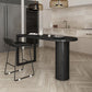 Wood Bar Stool Table with Specialty Table Top Double Pedestal Table - 41.3" H Clearhalo 'Bar Furniture' 'Bar Tables' 'bar_tables' 'furn' 'furn_bar_tables' 'Furniture' 'furniture_bar_tables' 'Kitchen & Dining Furniture' 1200x1200_f2eb3f59-eb07-4b59-8141-ab9e45461775