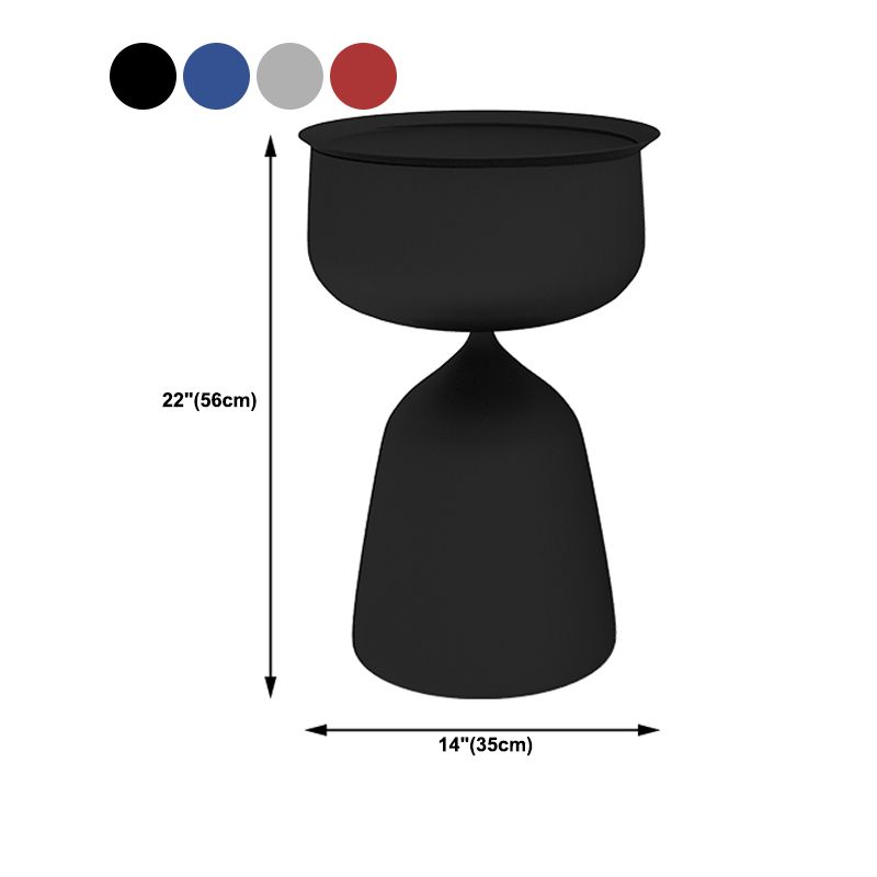 トレイトップの台座サイドテーブル丸いソファコーナーテーブルとストレージ