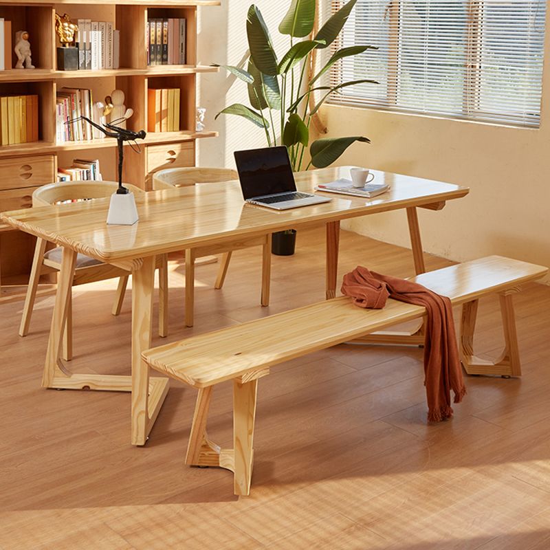 Bureau de bureau en bois contemporain Bureau de tâche de forme rectangulaire pour le bureau