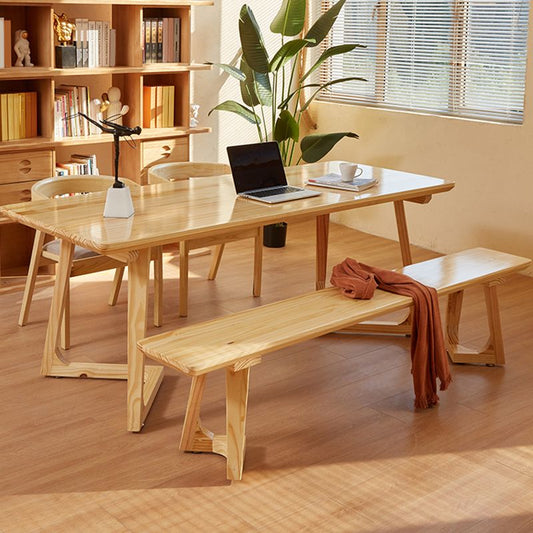 Bureau de bureau en bois contemporain Bureau de tâche de forme rectangulaire pour le bureau