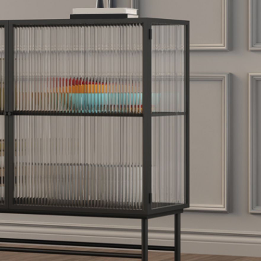 Moderni mobili in metallo porte di vetro a buffet per sala da pranzo