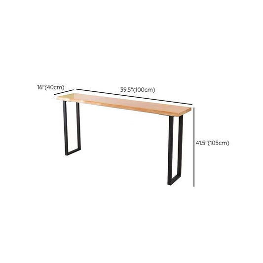 Modern Rectangle Sled Base Solid Wood Bar Table for Kitchen Dining Room Clearhalo 'Bar Furniture' 'Bar Tables' 'bar_tables' 'furn' 'furn_bar_tables' 'Furniture' 'Kitchen & Dining Furniture' 1200x1200_f2ed384f-169f-4a84-8bd4-f8ee2105f7f4