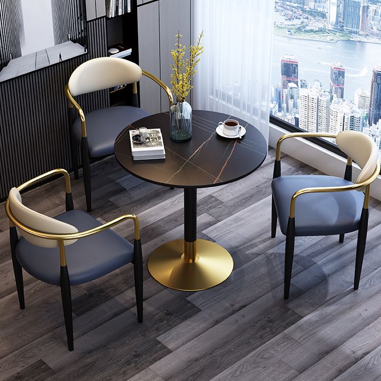 Modern Meeting Room Open Arm Chair Matte Finish Leather Dining Chair Clearhalo ' kitchen&dining_furn' 'Dining Chairs' 'Dining Tables & Seating' 'dining_chair' 'furn' 'furn_dining_chair' 'Furniture' 'furniture_dining_chair' 'Kitchen & Dining Furniture' 'kitchen' 1200x1200_f2edfe3e-790b-4b52-a07a-b5ae44592992