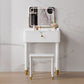 Modern Style Solid Wood Frame Vanity Table Metal Base Dressing Table