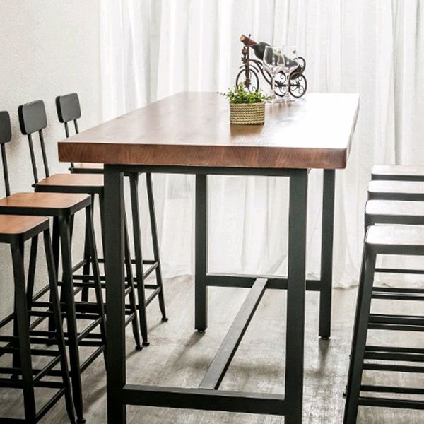 Solid Wood Bar Pub Table Set Industrial 1/9 Pieces Table and Stool Set Clearhalo 'Bar Furniture' 'furn' 'furn_home_bar_bar_sets' 'Furniture' 'Home Bars & Bar Sets' 'home_bar_bar_sets' 'Kitchen & Dining Furniture' 1200x1200_f2ee86a6-d404-4023-b6e8-07fb5cf011b8