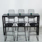 Contemporary Bar Dining Table Indoor Rectangle Bar Table with Iron Base Clearhalo 'Bar Furniture' 'Bar Tables' 'bar_tables' 'Furniture' 'furniture_bar_tables' 'Kitchen & Dining Furniture' 'kitchen&dining_furn' 'kitchen' 1200x1200_f2ee9bfe-69fc-4b66-9480-46bb5434c53f