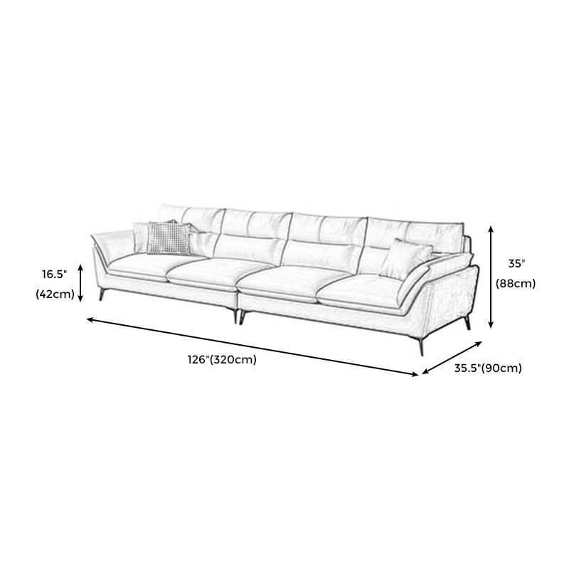 34.65" H Scandinavian Standard Pillow Top Arm Sofa With Biscuit Back Clearhalo 'furn' 'furn_sofas' 'Furniture' 'furniture_sofas' 'kitchen' 'kitchen_sofas' 'Living Room Furniture' 'Sofa' 'sofas' 1200x1200_f2ef6af5-9747-4d87-8305-0ebdffcda421