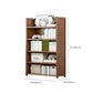 Contemporary Closed Back Bookcase Standard Engineered Wood Bookshelf