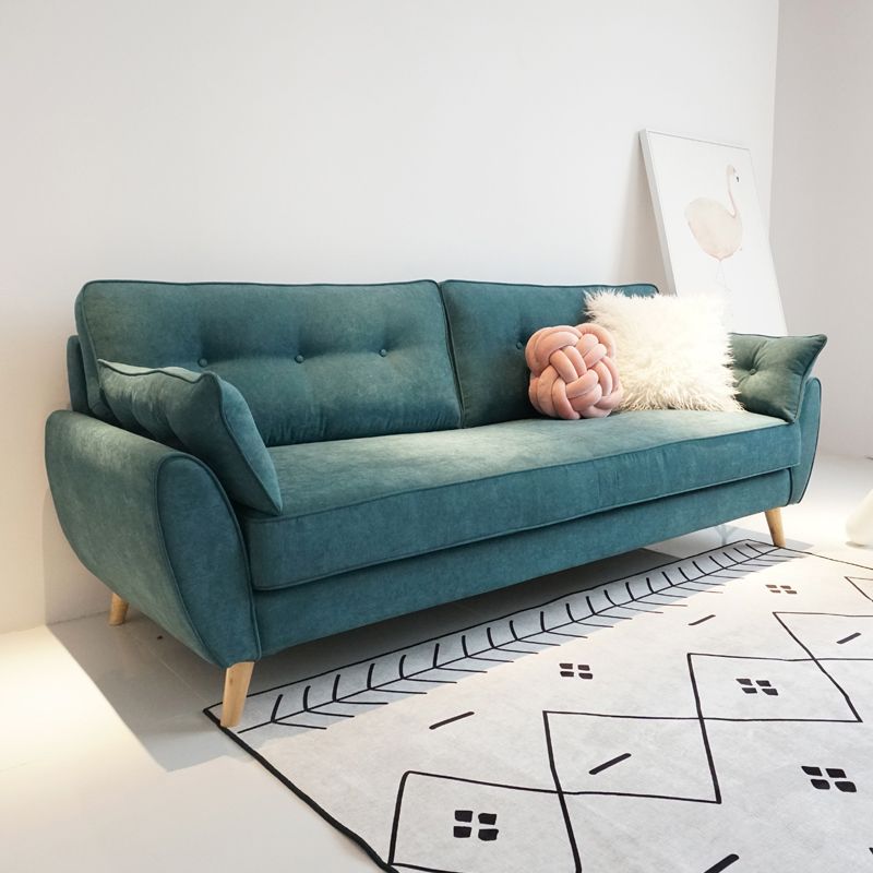 Loose Back Linen Square Arm Sofa with slipcovered Hair Pin Legs Settee Clearhalo 'furn' 'furn_sofas' 'Furniture' 'furniture_sofas' 'kitchen' 'kitchen_sofas' 'Living Room Furniture' 'Sofa' 'sofas' 1200x1200_f2f17b1d-904d-4a39-934e-413d6a428f8a