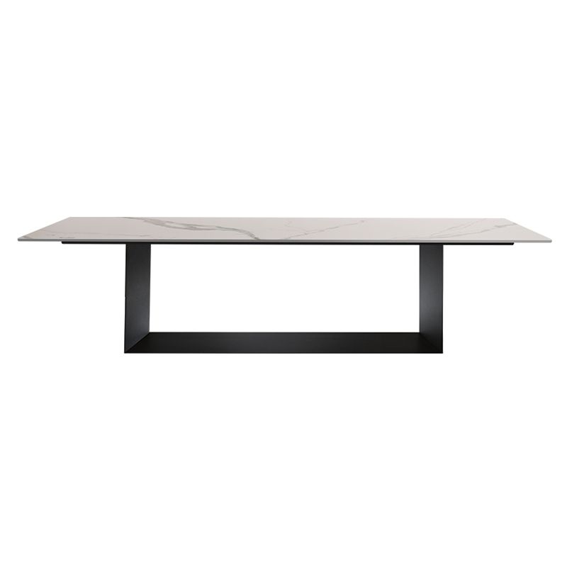 Metal Traditional Luxury Rectangle Table Sintered Stone Dining Table for Home Clearhalo ' dining_table' 'Dining Tables & Seating' 'Dining Tables' 'furn' 'furn_dining_table' 'Furniture' 'furniture_dining_table' 'Kitchen & Dining Furniture' 'kitchen&dining_furn' 'kitchen' 'kitchen_dining_table' 1200x1200_f2f2116a-b9c5-40d3-b321-a9aac0e33627