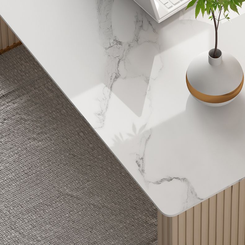 Glam Home Writing Desk Stone 23.6 "Brede kantoorbureau met benen