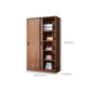 Artificial Wood Wardrobe Brown Wardrobe with Sliding Doors for Bedroom