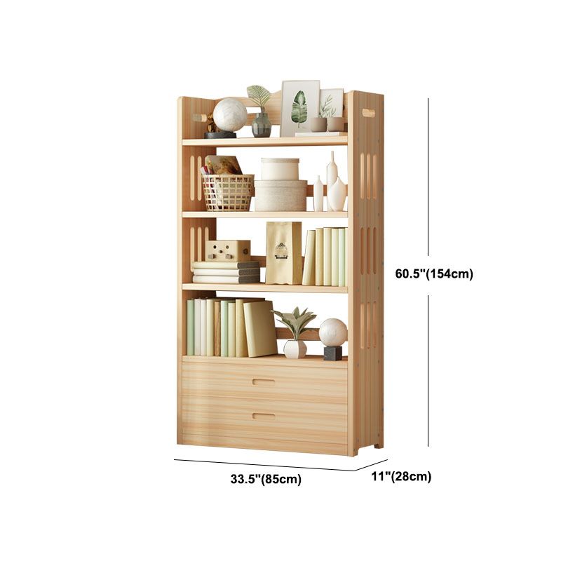 モダンフロアブラウンブックシェルフウッドエンドオープンシェルフ本棚家のための本棚