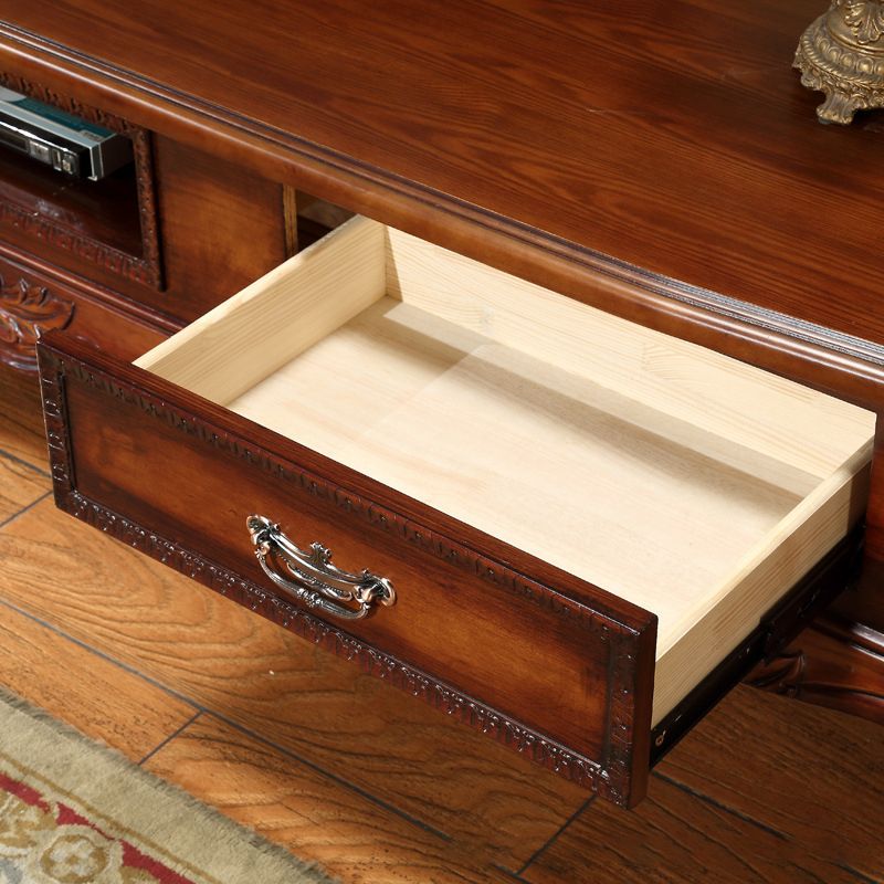 Solid Wood TV Media Console Open Storage Media Console TV Stand with Drawers Clearhalo 'furn' 'furn_tv_stands_entertainment_centers' 'Furniture' 'Living Room Furniture' 'TV Stands & Entertainment Centers' 'TV Stands & Media Storage Furniture' 'tv_stands_entertainment_centers' 1200x1200_f2f403a7-8a35-4cc5-8598-47af63a57a5c