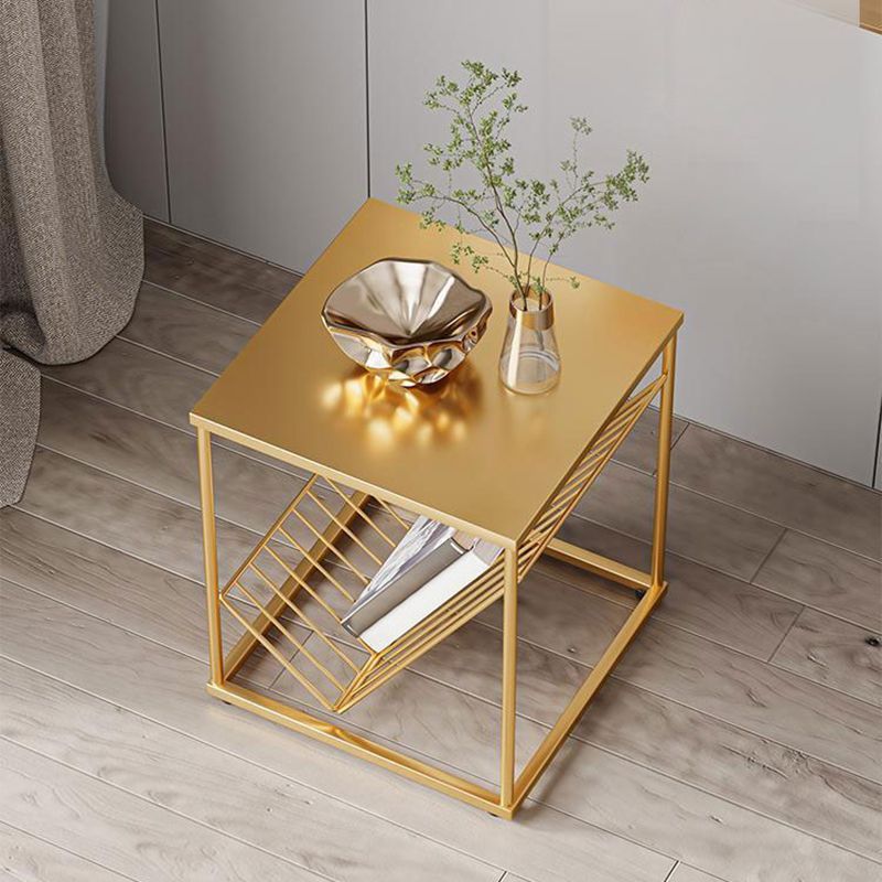 1 Shelf Metal Nightstand Industrial Open Storage Night Table ,19.7" Tall Clearhalo 'Bedroom Furniture' 'furn' 'furn_night_stand' 'Furniture' 'night_stand' 'Nightstands' 1200x1200_f2f49e16-18f1-4112-83b1-cae76144c002