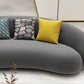 Scandinavian 24.8" H Solid Color Velvet Slope Arm Sofa For Living Room Clearhalo 'furn' 'furn_sofas' 'Furniture' 'Living Room Furniture' 'Sofa' 'sofas' 1200x1200_f2f4c9ac-8850-4787-bb98-f7e3e49e0f46