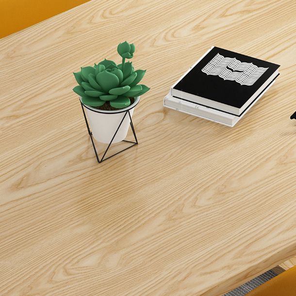 Escritorio de escritura ovalada contemporánea escritorio de red de trineos de madera