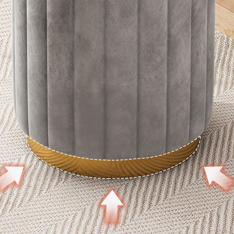 Glam Pouf Ottoman Velvet Upholstered Solid Color Cylinder Shape Ottoman Clearhalo 'furn' 'furn_ottomans_poufs' 'Furniture' 'Living Room Furniture' 'Ottomans & Poufs' 'ottomans_poufs' 1200x1200_f2f68c72-8a92-40d5-b1f1-822f698e6ee2