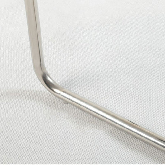 17.7" W Modern C Side Table Rectangular Glass/Wood Top End Table