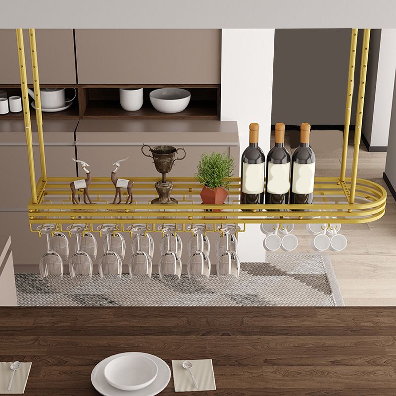 Supporto per vino a sospensione industriale scaffale per vino in metallo per cucina