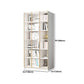 Modern Engineered Wood Bookshelf Standard Closed Back Vertical Bookcase with Doors