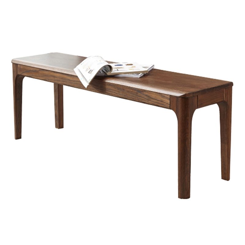 Rectangle Brown Seating Bench Modern Solid Wood Entryway and Bedroom Bench Clearhalo 'Benches' 'Chairs & Seating' 'furn' 'furn_benches' 'Furniture' 'Living Room Furniture' 1200x1200_f2f9b14a-c97a-4fb2-8eef-a5e59dbf3d38