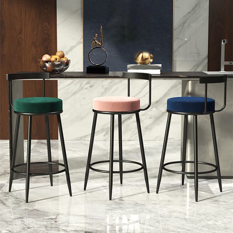 Modern Upholstered Barstool Metal 4 Legs Armless Bar Stool for Indoor(Set of 4) Clearhalo 'Bar Furniture' 'Bar Stools' 'bar_stools' 'furn' 'furn_bar_stools' 'furniture_bar_stools' 'Kitchen & Dining Furniture' 'kitchen&dining_furn' 'kitchen' 'kitchen_furn' Furniture' 1200x1200_f2f9f732-2e87-4cdb-b504-f72f7fe340a4