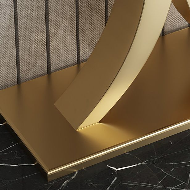 Marmeren halve maan console tabel 31,5-inch hoge accenttafel met 1 plank