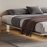 85.43 inch Wide Mid-Century Modern Platform Bed Frame Solid Wood Bed