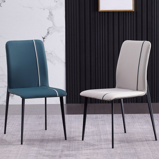 Contemporary Metal Dining Armless Chair Parsons Chair for Restaurant Use (Set of 2) Clearhalo ' kitchen&dining_furn' 'Dining Chairs' 'Dining Tables & Seating' 'dining_chair' 'furn' 'furn_dining_chair' 'Furniture' 'furniture_dining_chair' 'Kitchen & Dining Furniture' 'kitchen' 1200x1200_f2fb5351-64a9-4e0b-ade9-153f5570dd6d